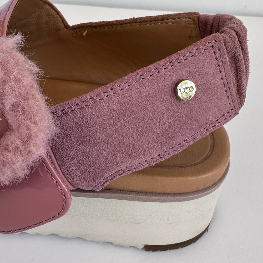 Ugg Australia Le Fluff Chella Slingback Sandals light Pink Size 7 - Picture 9 of 12